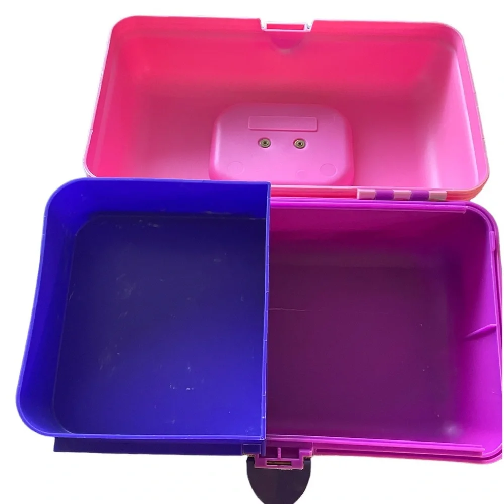 Vintage‎ Caboodle Pink and Purple Makeup Case -great condition!